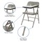 Emma and Oliver Premium Steel Folding Chair with Left Handed Tablet Arm - Event Chair